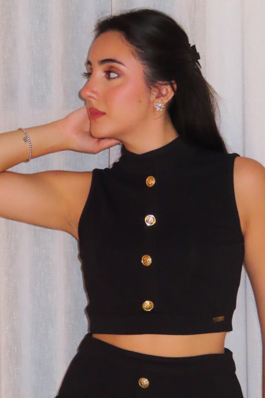 Fifth Avenue Button Top
